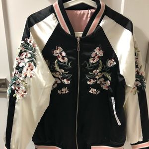 Double side silk jacket